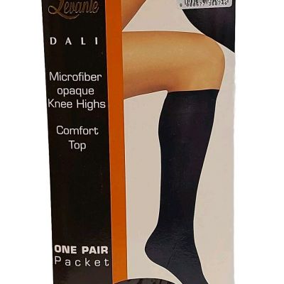 2pk LEVANTE MICROFIBER OPAQUE KNEE HIGH COMFORT TOP DALI  KNEE HIGHS ONE SIZE